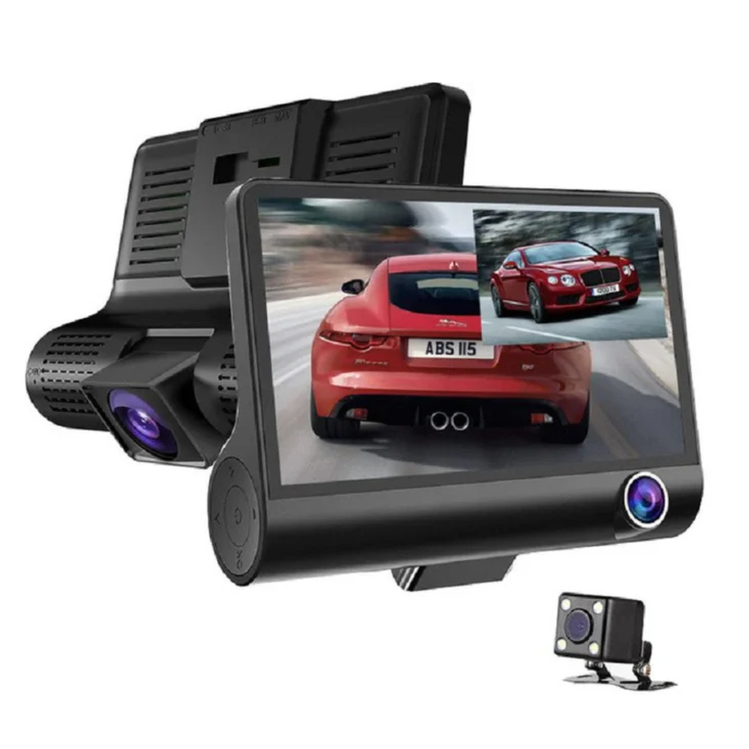 1080p Hd 170 Degree 3 Lens Car Dvr Dash